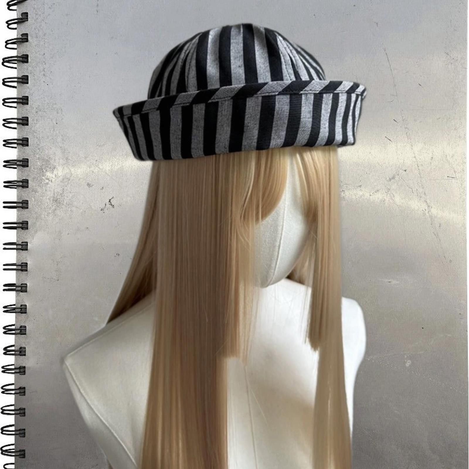 Japanese Brand Retro Black Grey Beret Sailor Cap Y2K French Girl Aesthetic Size ONE SIZE - 1 Thumbnail