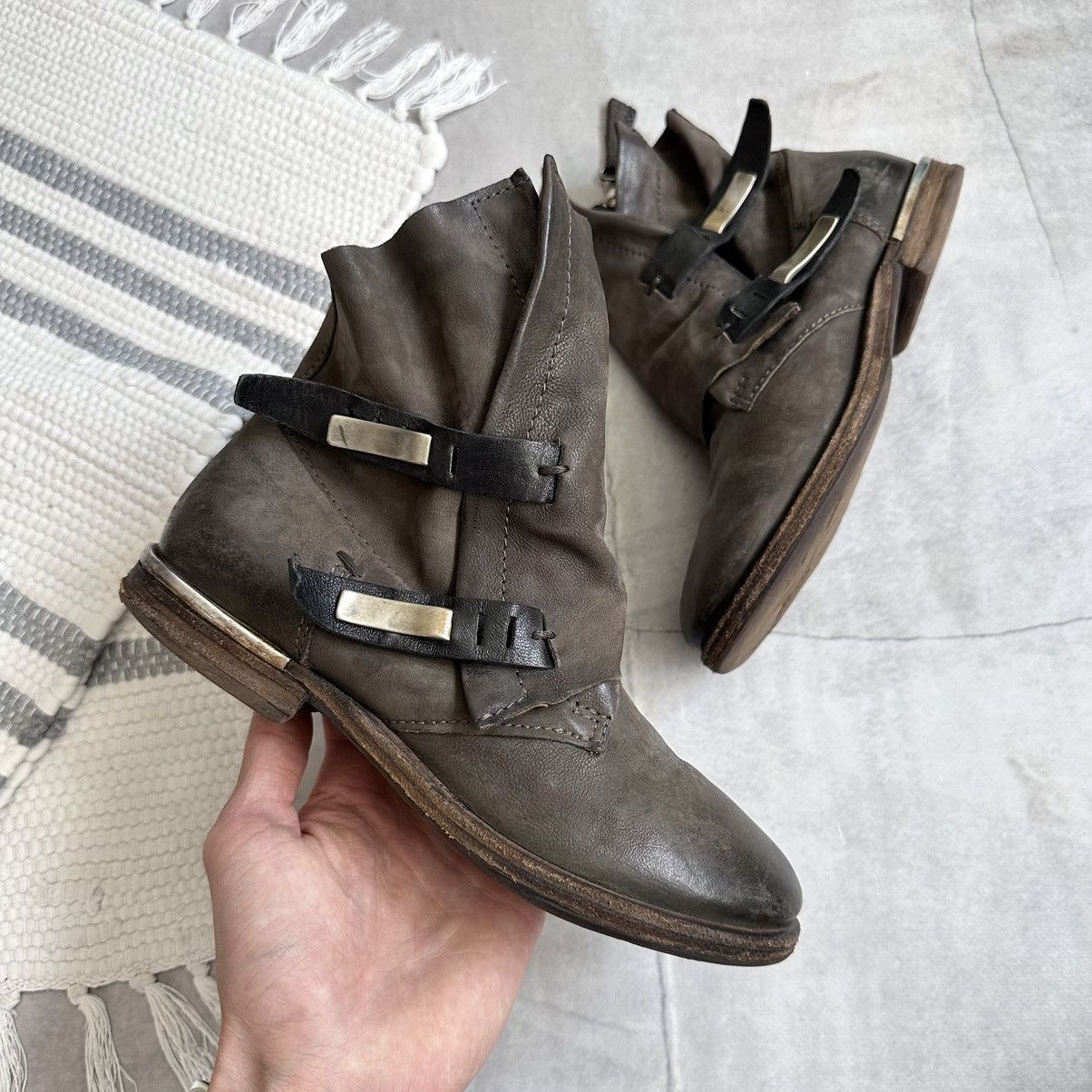 A.S.98 RARE AS 98 Airstep Vintage Ankle Straps Boots Guidi Vibe Size US 6 / IT 36 - 10 Thumbnail