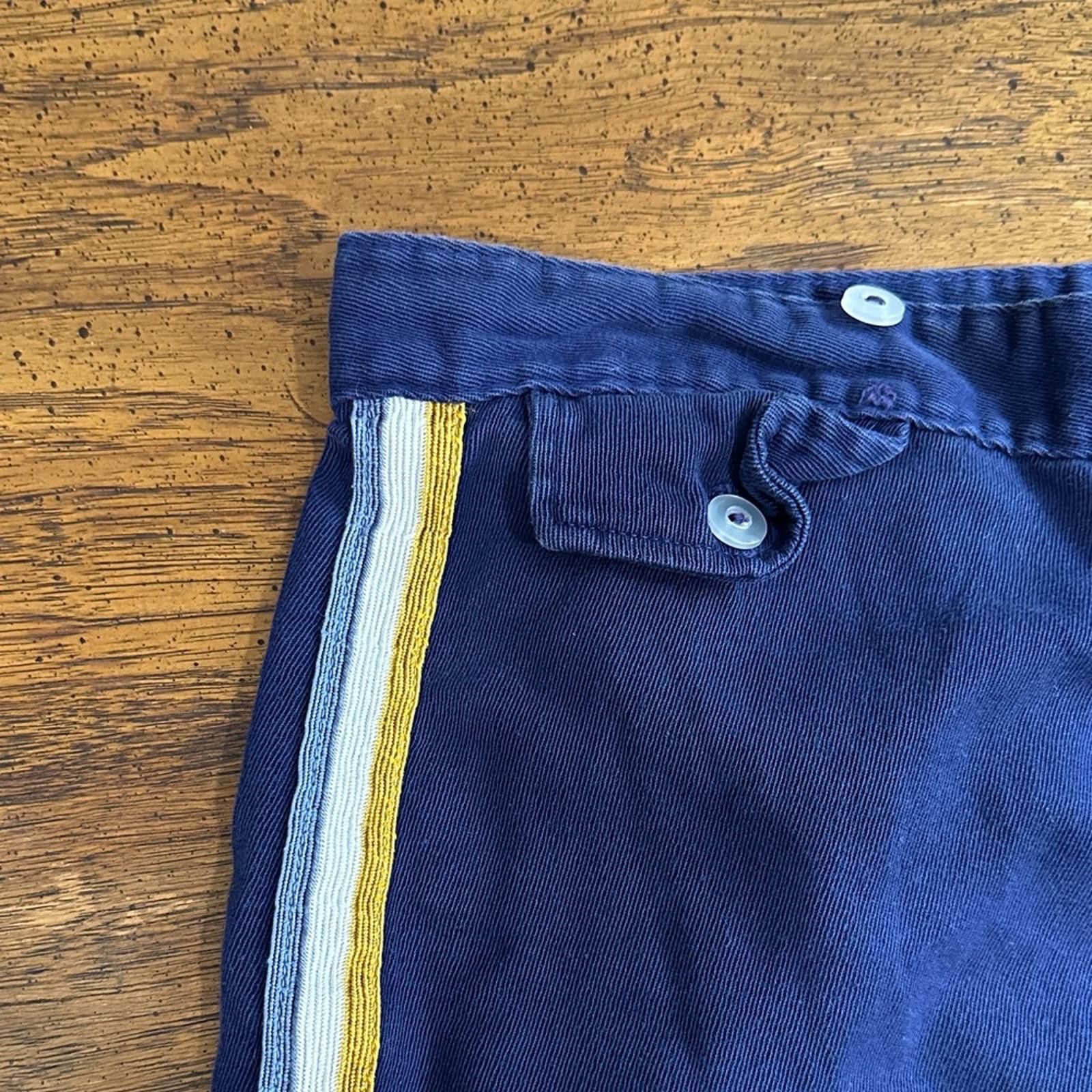 Other Vintage Navy Blue Men's Shorts with Yellow Stripe Size US 32 / EU 48 - 3 Thumbnail
