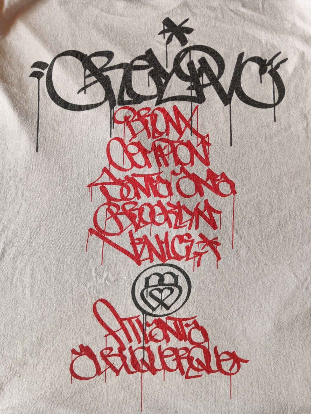 Stussy × Vintage Stussy x Grey PVC 2006 25th Anniversary World Tour shirt Size US L / EU 52-54 / 3 - 5 Thumbnail