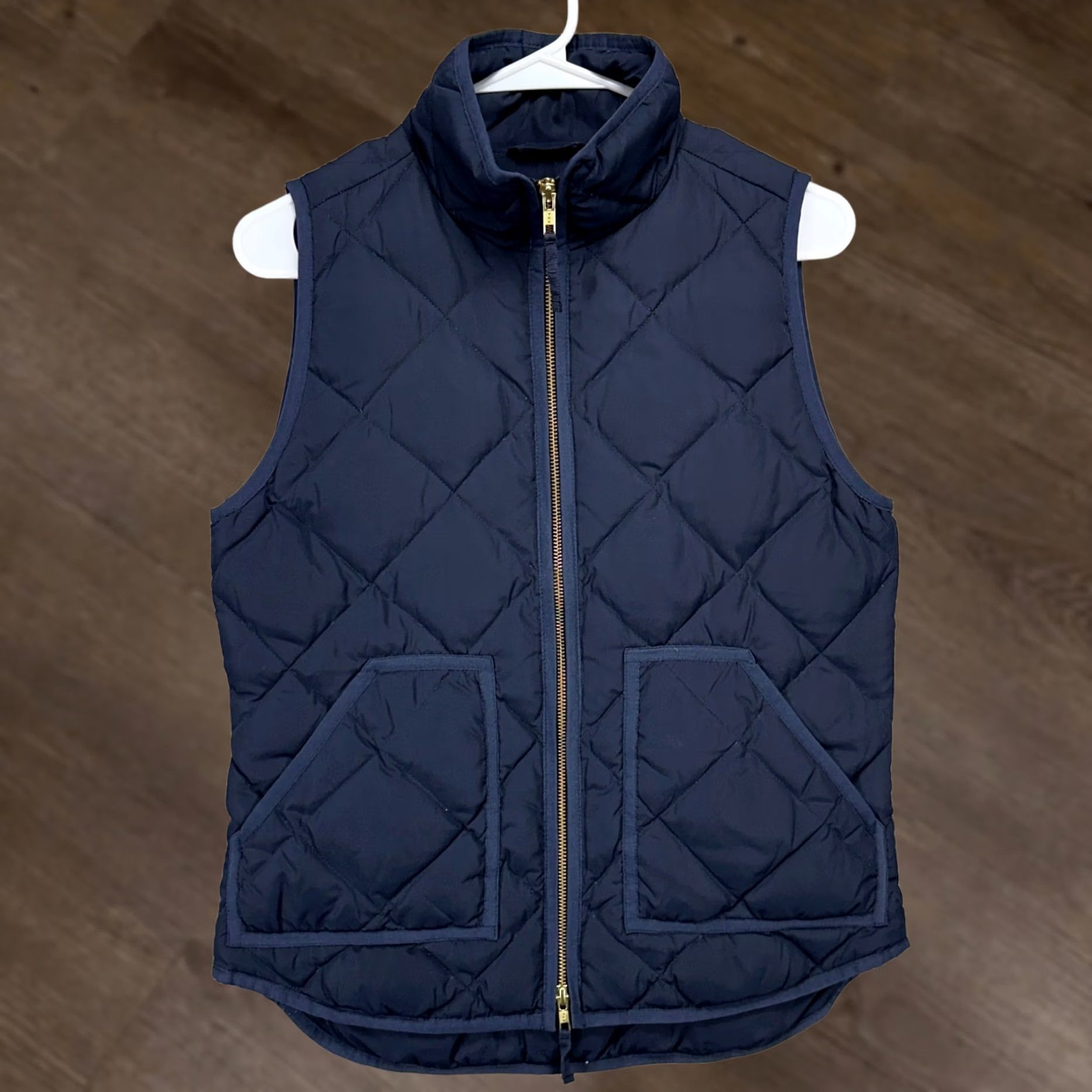 Vintage J Crew Vest Puffer Down Women XS Blue Full Zip Quilted Sleeveless Pocket Outdoor Outdoor Size XS / US 0-2 / IT 36-38 - 1 Thumbnail