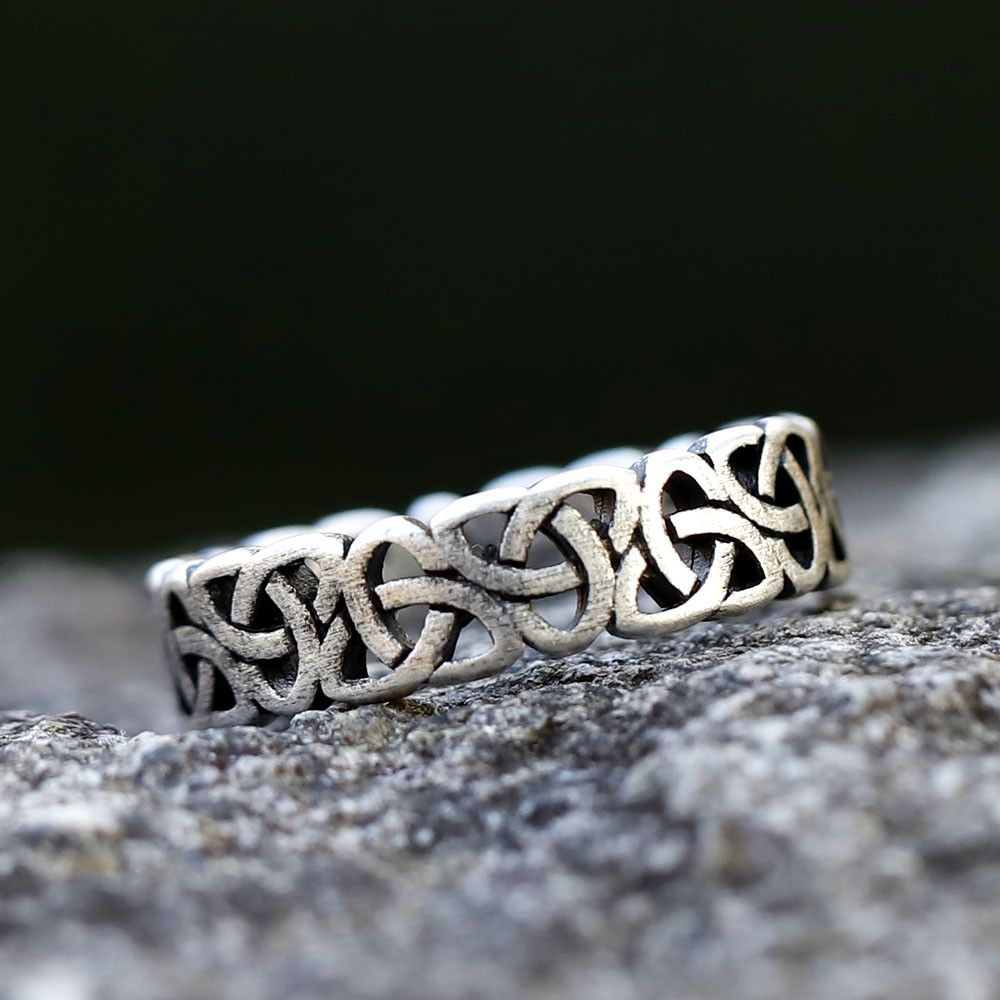 Jewelry SIZE 10 316L Stainless Steel Viking Celtic Knot Ring Size ONE SIZE - 6 Thumbnail