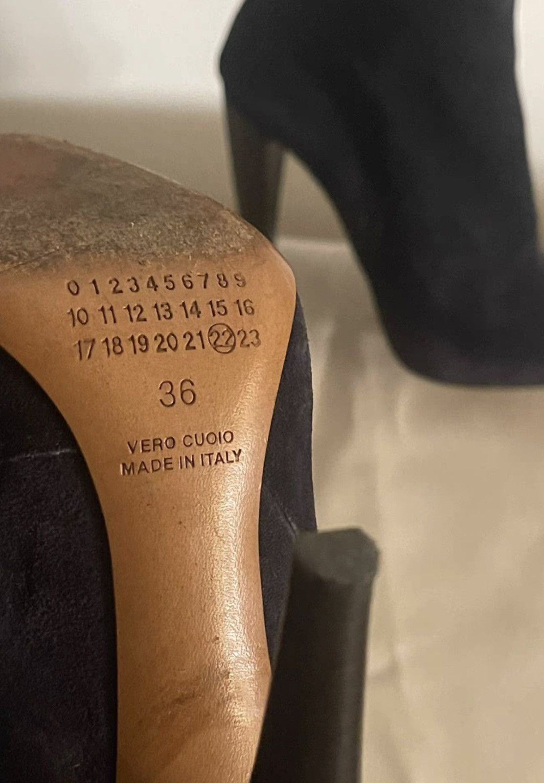 Maison Margiela Maison Martin Margiela｜Early suede high heel calf boots Size US 6 / IT 36 - 8 Thumbnail