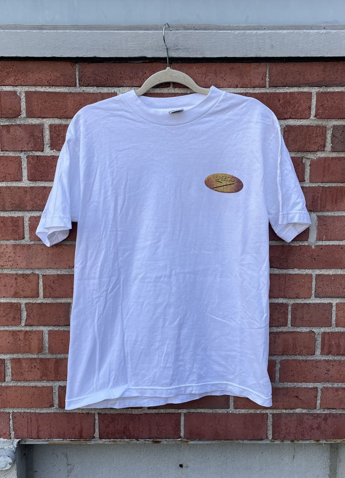 Speedo Vintage 90s Speedo Tropical Island Graphic T Shirt Size US M / EU 48-50 / 2 - 1 Thumbnail