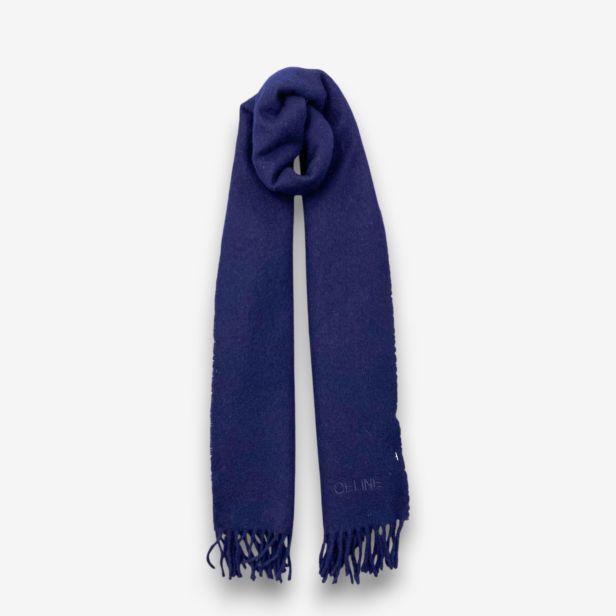 Celine Vintage Celine Scarf Muffler Wool Fringe Winter Scarves Size ONE SIZE - 1 Thumbnail