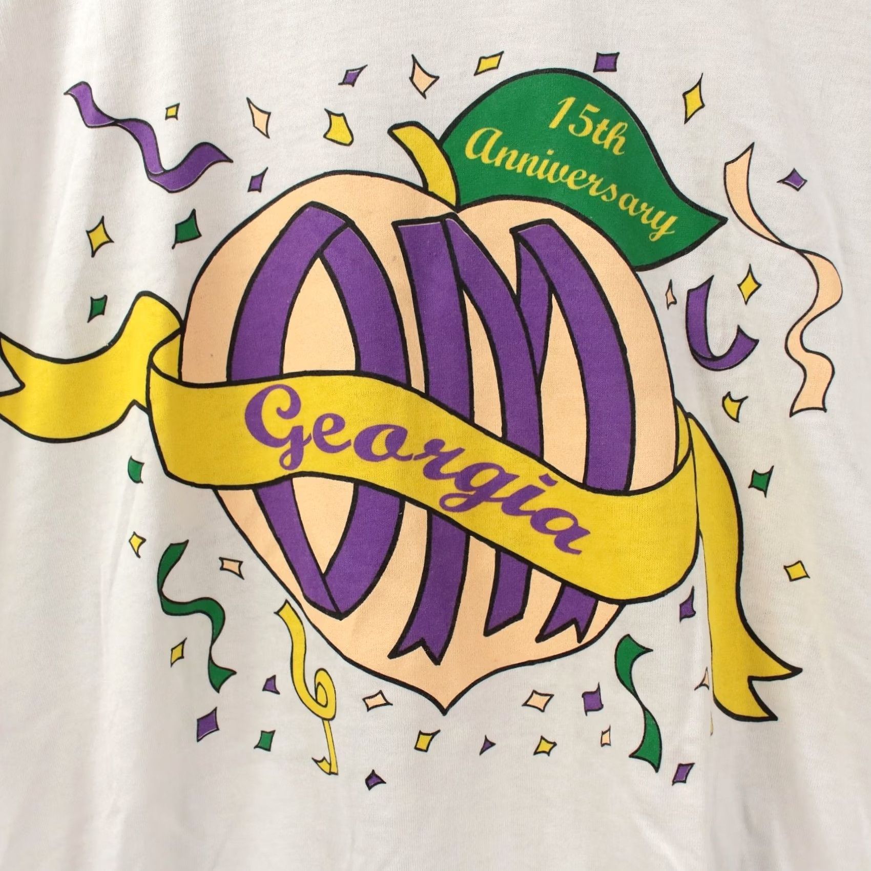 Fruit Of The Loom VINTAGE t-shirt 2XL Georgia 90s Odyssey of the Mind promo Shirt Mens White Nike Size US XXL / EU 58 / 5 - 4 Thumbnail
