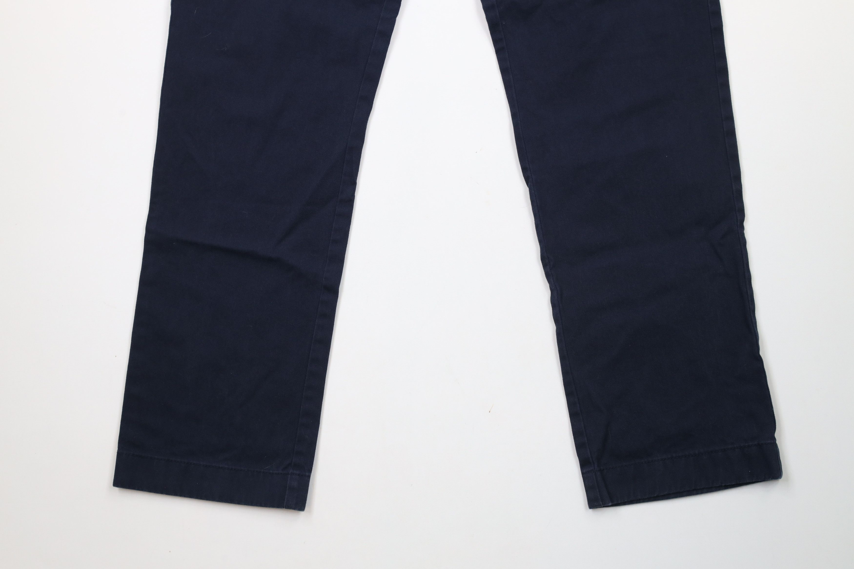 J.Crew × Vintage J Crew The Sutton Straight Leg Cotton Chino Pants Navy Blue Size US 32 / EU 48 - 4 Thumbnail