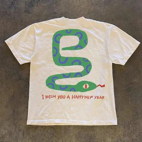 Japanese Brand Kumiko x Miyu White casual retro snake print t-shirt Size US M / EU 48-50 / 2 - 1 Thumbnail