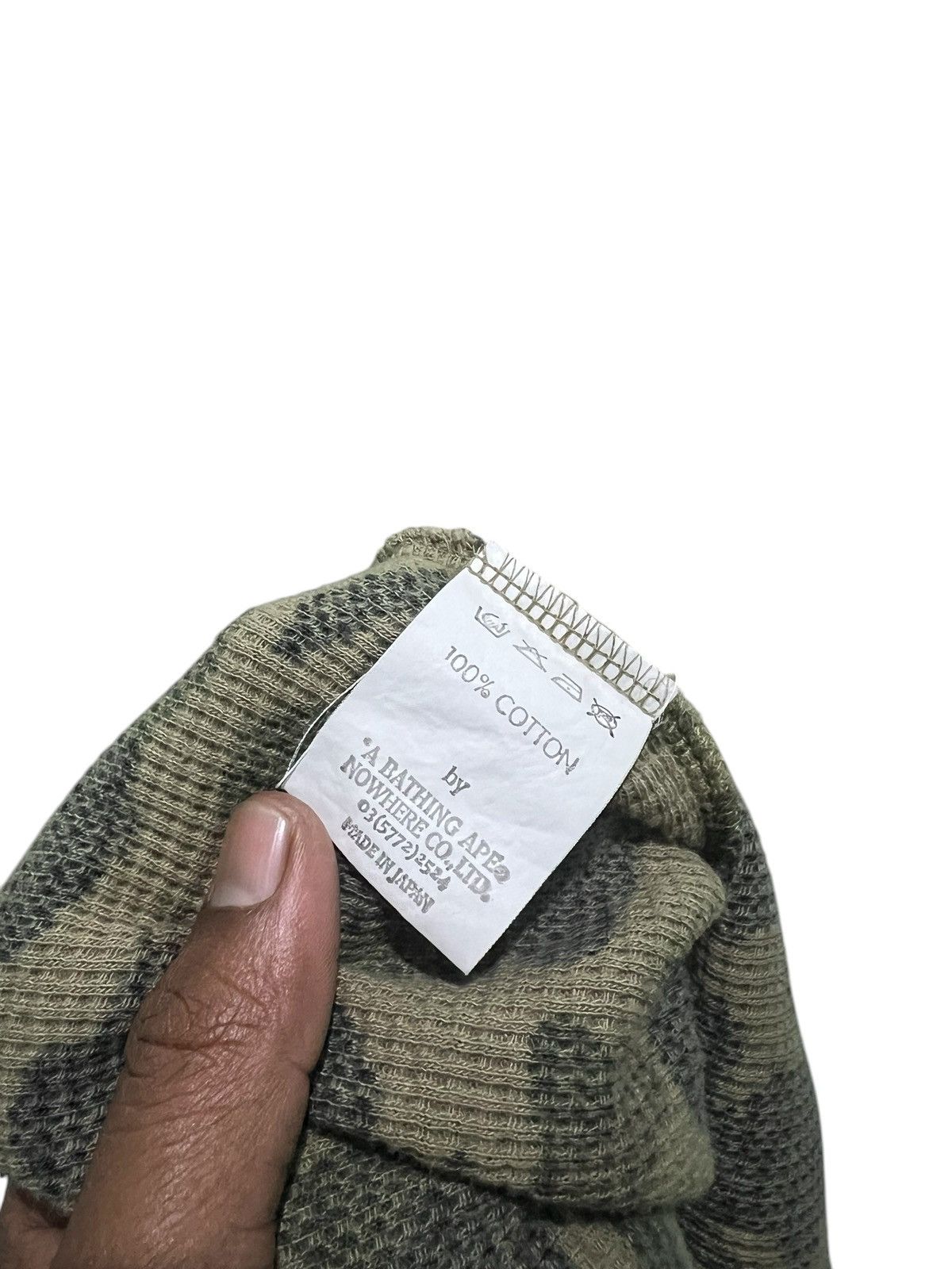Bape BAPE Full Camo Green Thermal Ringer Tshirt Size US M / EU 48-50 / 2 - 5 Thumbnail