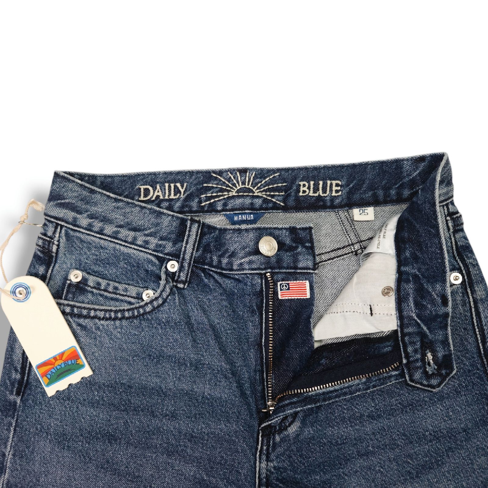 AG Adriano Goldschmied NWT Daily BlueManya High Waisted Straight Leg Jeans Sz. 25 Size 25" / US 0 / IT 36 - 7 Thumbnail