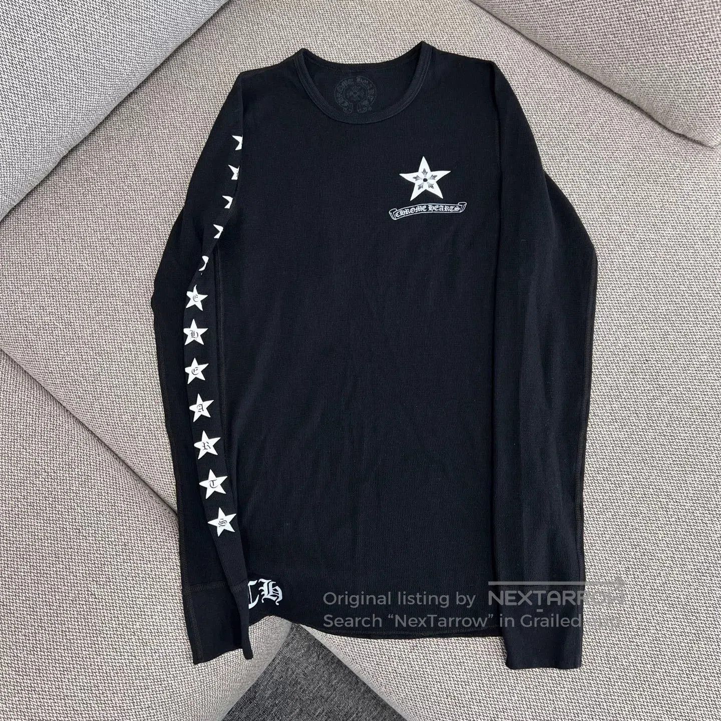 Chrome Hearts Chrome Hearts Star Scroll Sanskrit Waffle Knit Long Sleeve Size US S / EU 44-46 / 1 - 1 Thumbnail