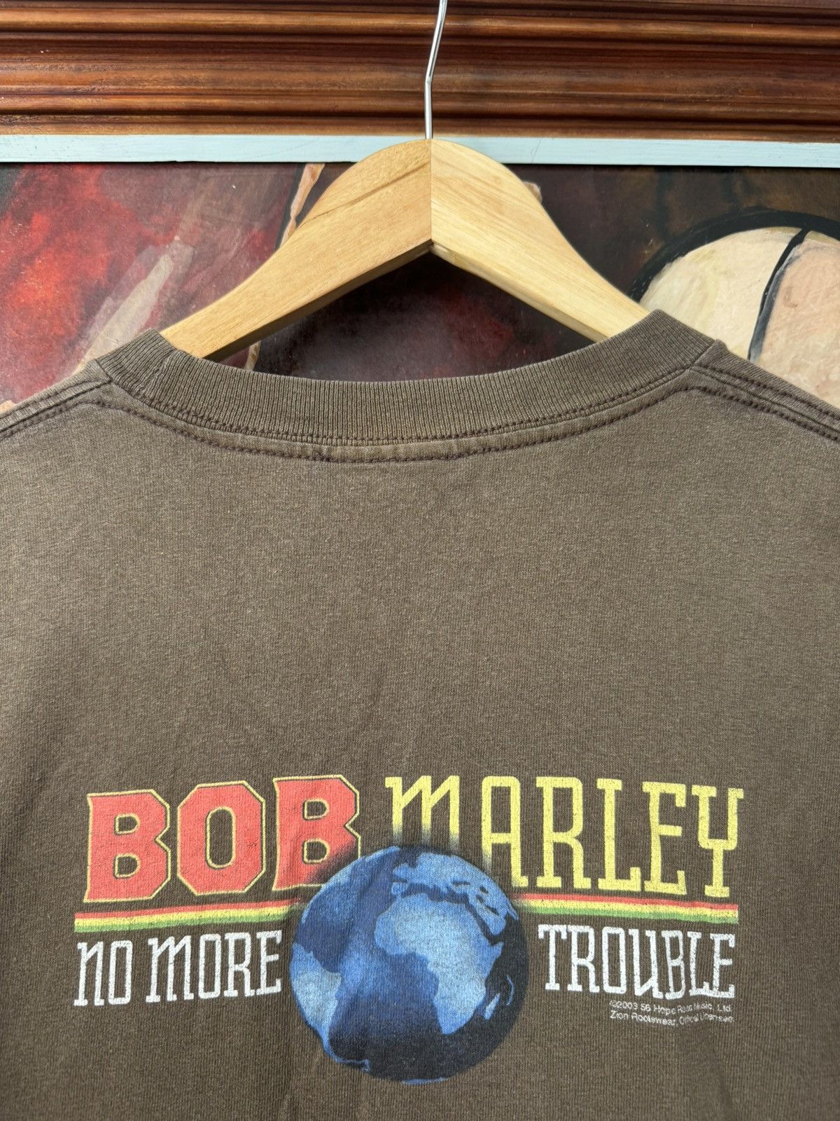 Bob Marley Bob Marley Vintage Rap Tee Reggae Lion Ganja Zion Brown 2003 Size US M / EU 48-50 / 2 - 2 Thumbnail