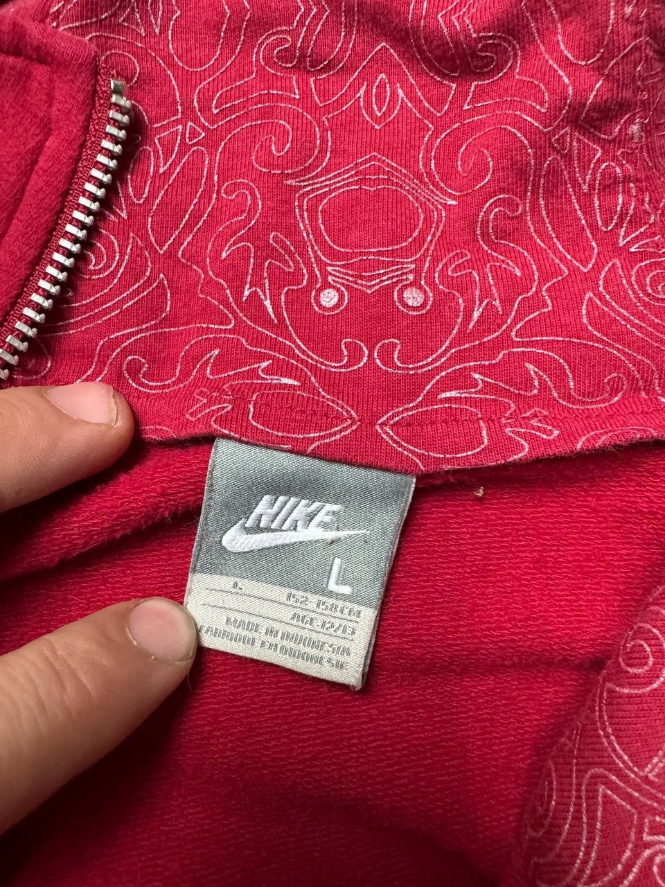 Nike × Vintage Vintage Y2K Nike 90s Embroidered Swoosh Logo Zip Up Hoodie Size L / US 10 / IT 46 - 5 Thumbnail