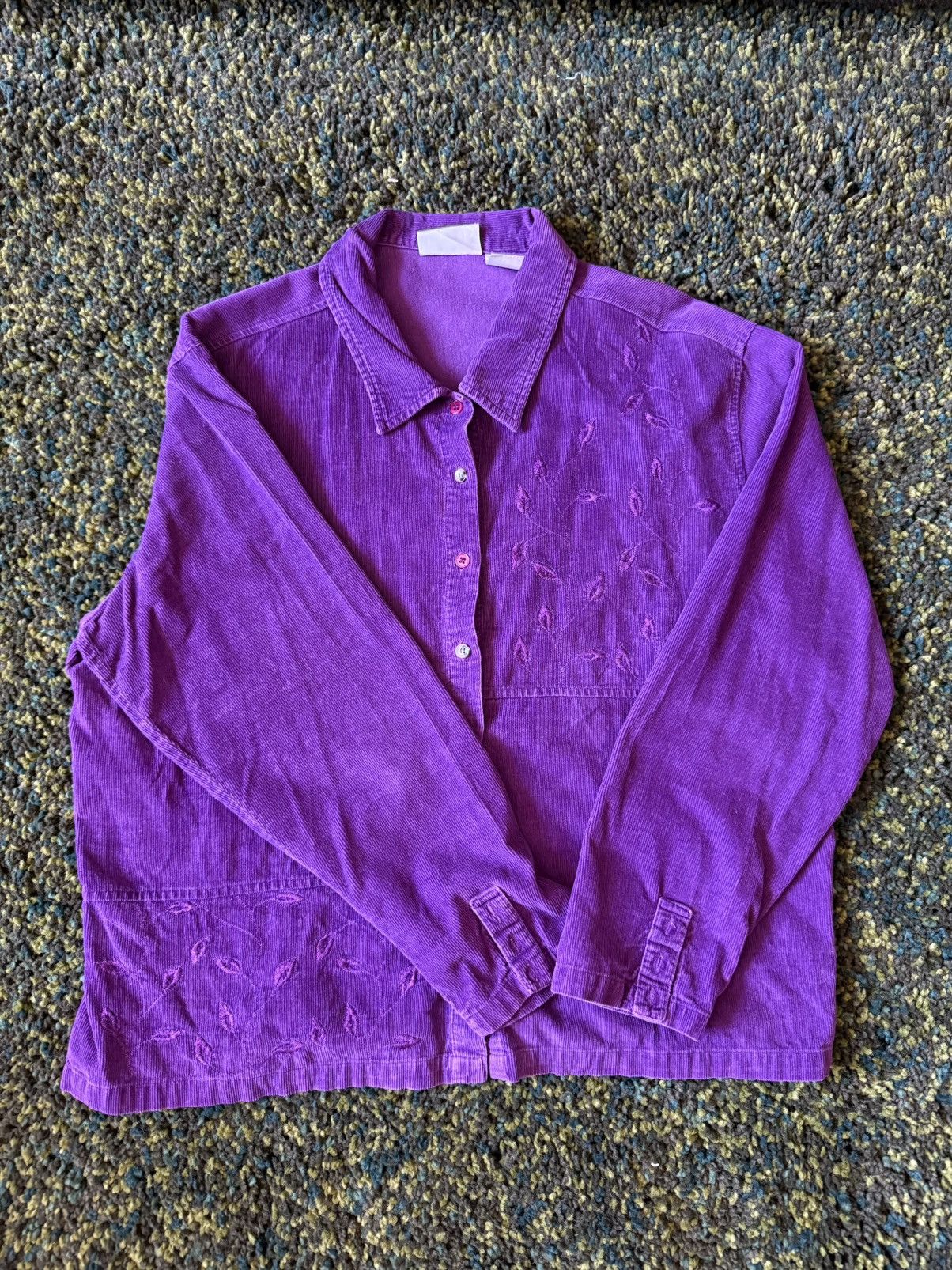 Vintage Vintage Purple Corduroy Button Up Size US M / EU 48-50 / 2 - 1 Thumbnail