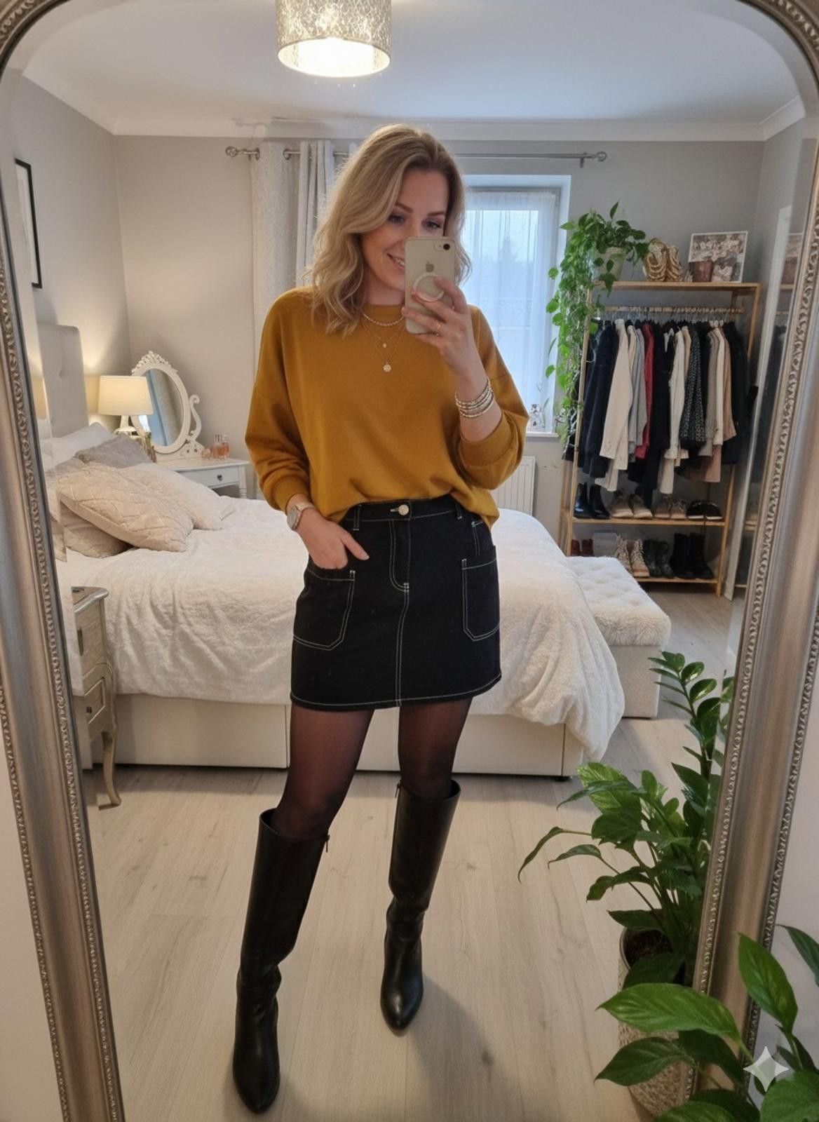 Other BDG black denim mini skirt with contrast stitch UK 10/12 Size 28" / US 6 / IT 42 - 1 Thumbnail