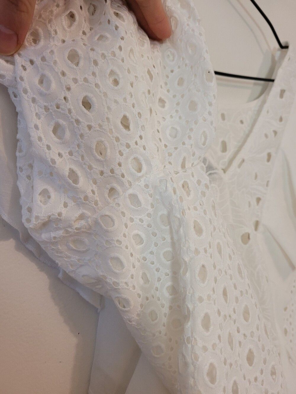 Pinko Pinko NWT White Short Sleeve Boho Ruffle Floral Blouse - 6 Size M / US 6-8 / IT 42-44 - 5 Thumbnail