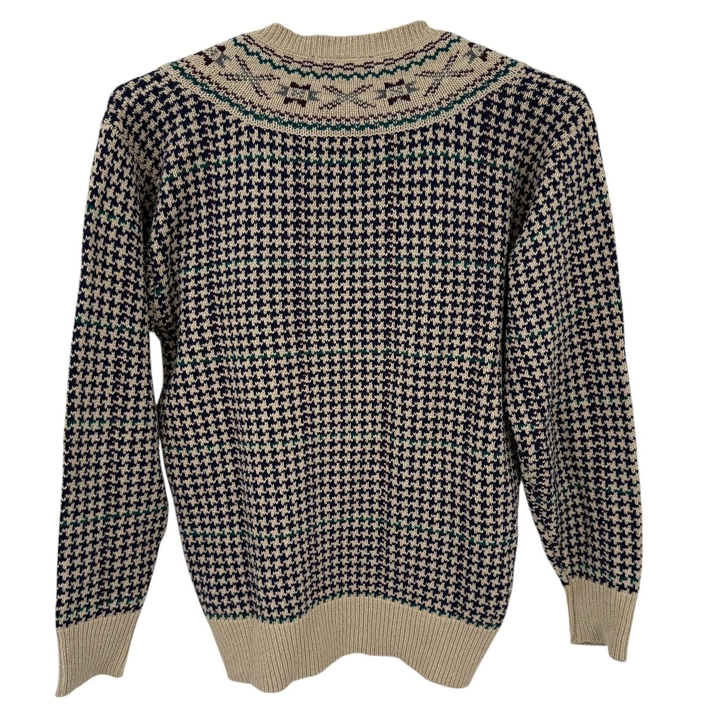 John Moore Preswick & Moore Vintage 100% Silk Houndstooth Sweater Small Size US S / EU 44-46 / 1 - 5 Thumbnail