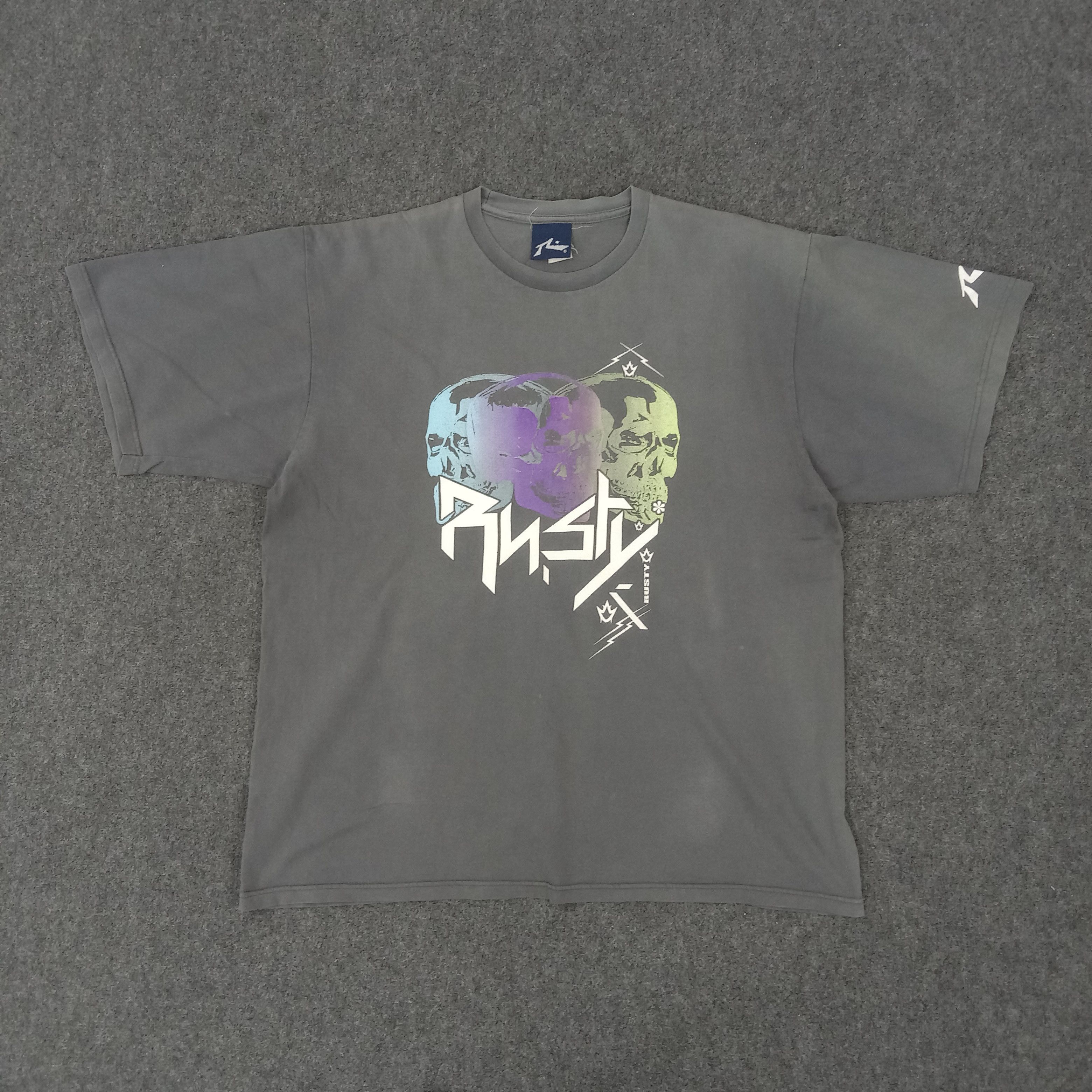 Rusty × Vintage Rusty Australia Surf Clothing & Surf Wear Skull Art Tshirt Size US L / EU 52-54 / 3 - 1 Thumbnail