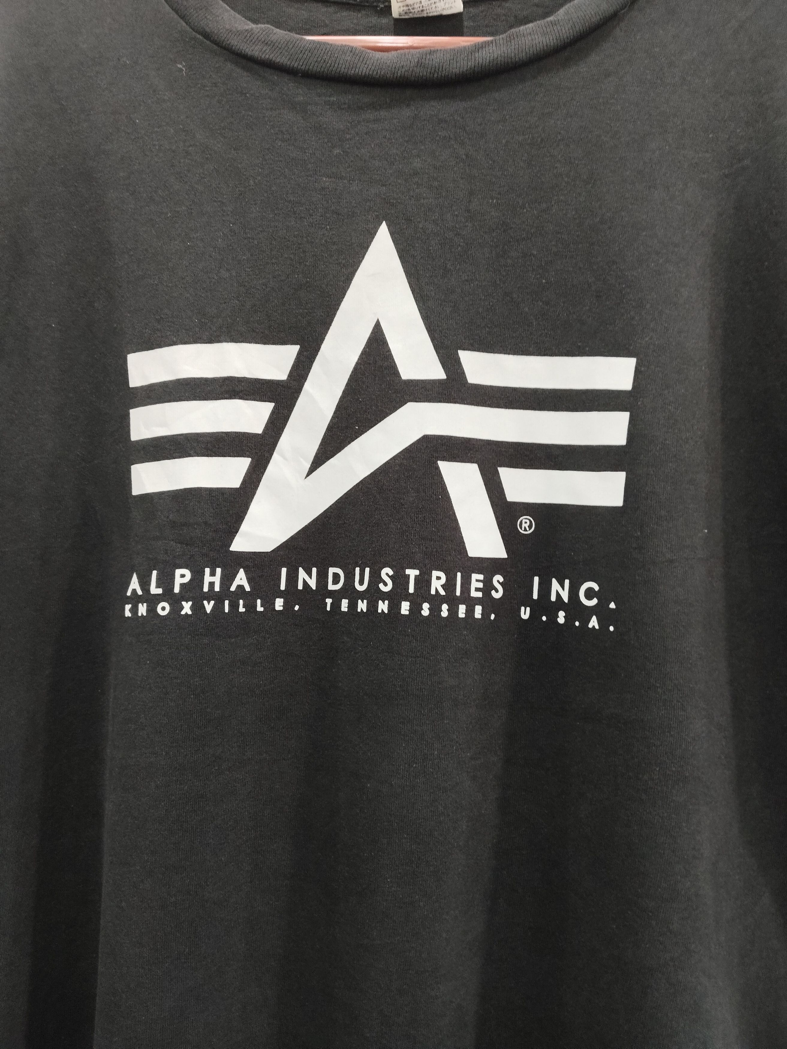 Alpha Industries × Vintage Vintage Alpha Industries Big Logo Long Sleeve Tshirt Size US L / EU 52-54 / 3 - 2 Thumbnail