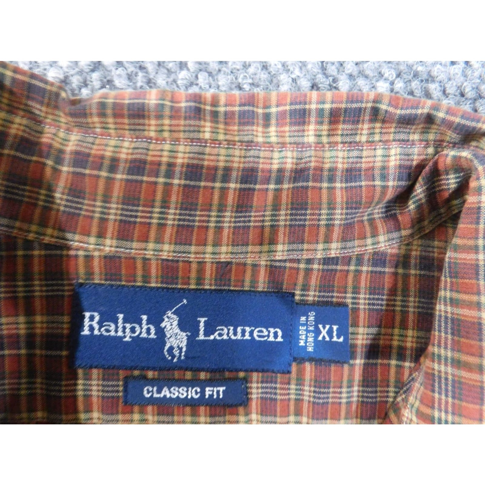 Ralph Lauren Ralph Lauren shirt Mens XL classic orange plaid button up pony cotton preppy Size US XL / EU 56 / 4 - 4 Thumbnail