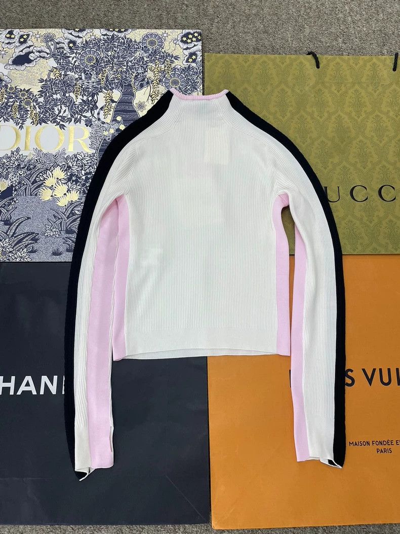 Other chanel 23N Ski Series Pink and White Knitwear Long Sleeve Size XXS / US 00 / IT 34 - 3 Thumbnail