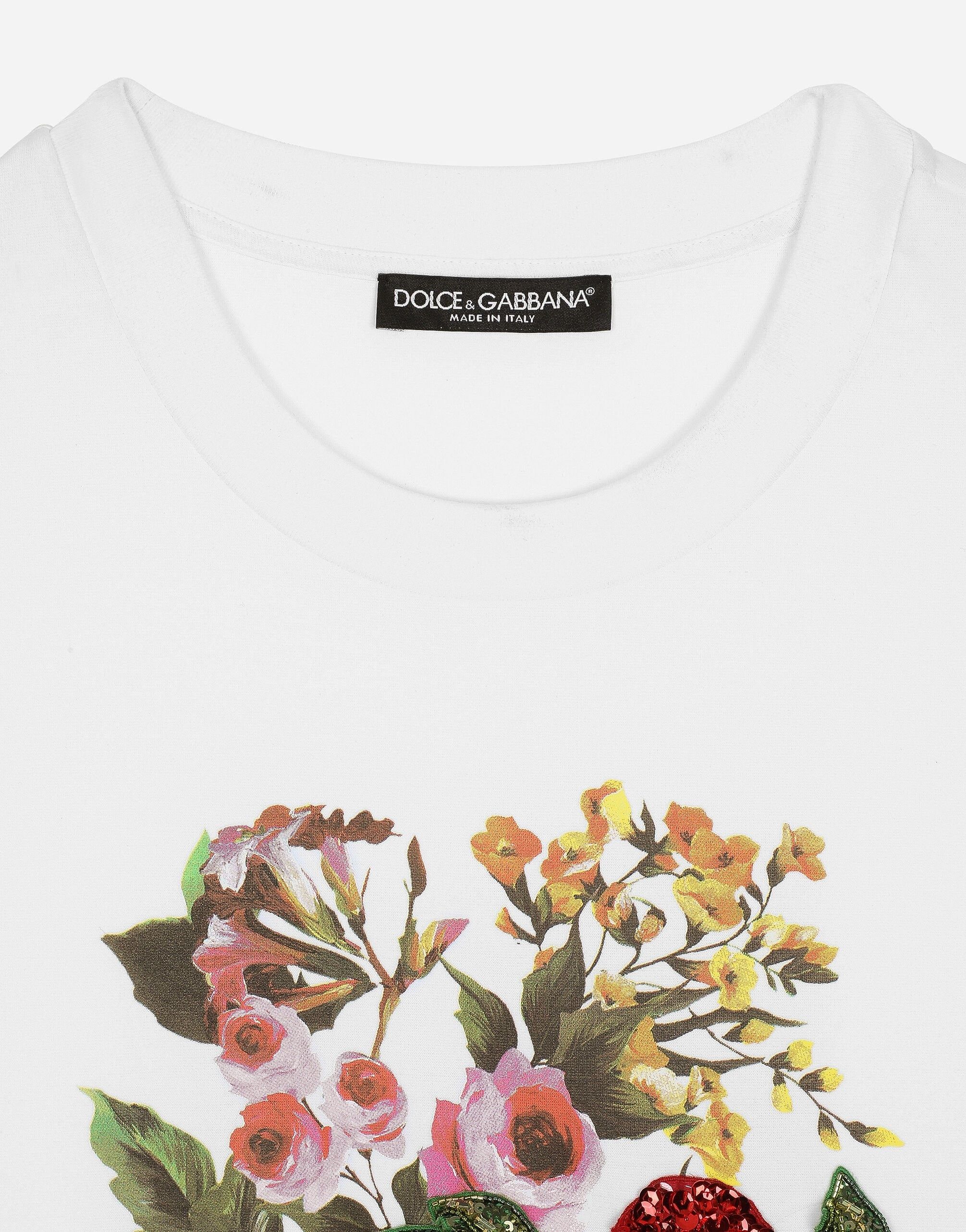 Dolce & Gabbana o1y0925 Crewneck T-Shirt in White Size S / US 4 / IT 40 - 2 Thumbnail