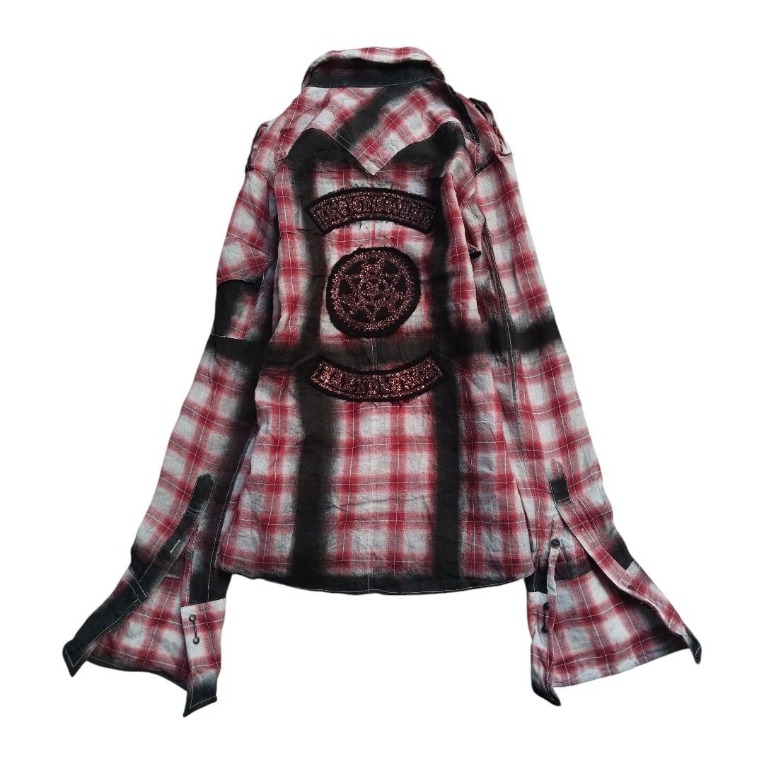 Le Grande Bleu (L.G.B.) Francist Morks paint spray plaid shirts Size US M / EU 48-50 / 2 - 2 Thumbnail