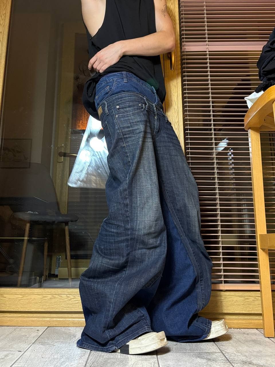 Japanese Brand rare flared blue handmade streetwear jeans Size US 31 - 3 Thumbnail