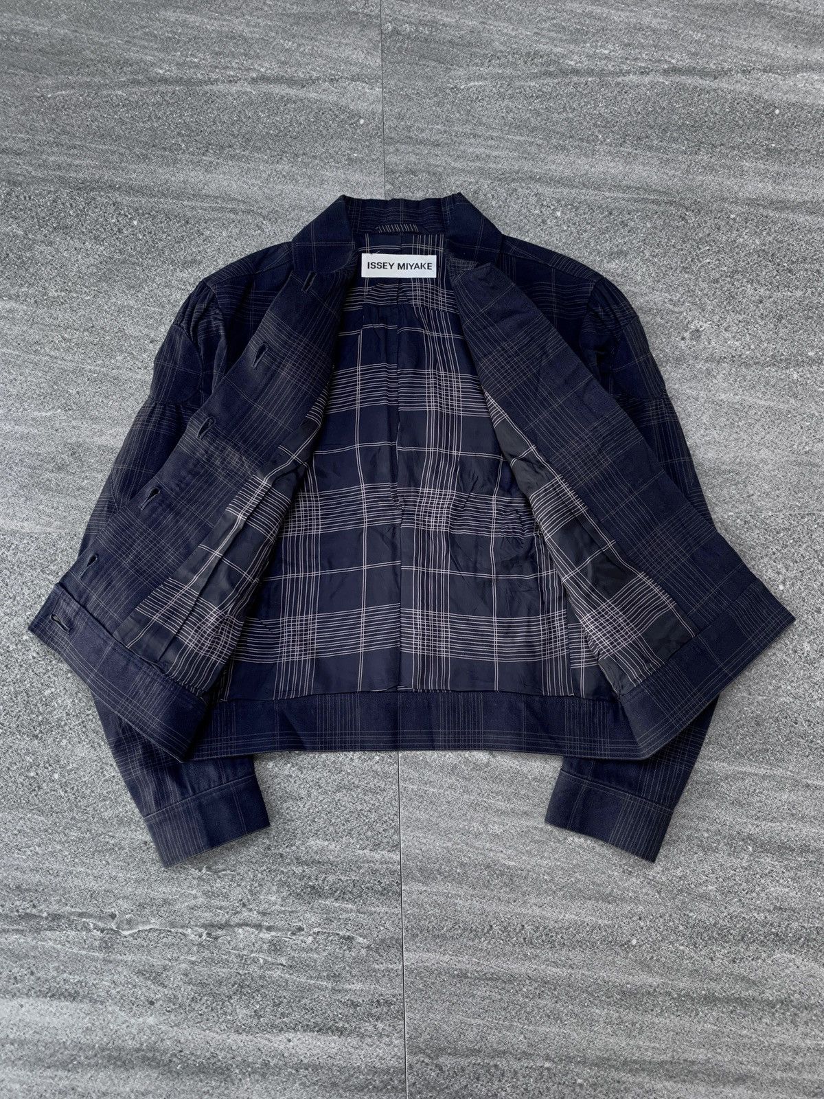 Issey Miyake AW 1993 Washer Pleats Plaid Jacket Size US XS / EU 42 / 0 - 4 Thumbnail