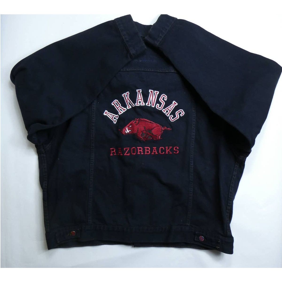 NCAA ARKANSAS Razorbacks denim jacket, Student Union, XXL Size US XXL / EU 58 / 5 - 2 Thumbnail