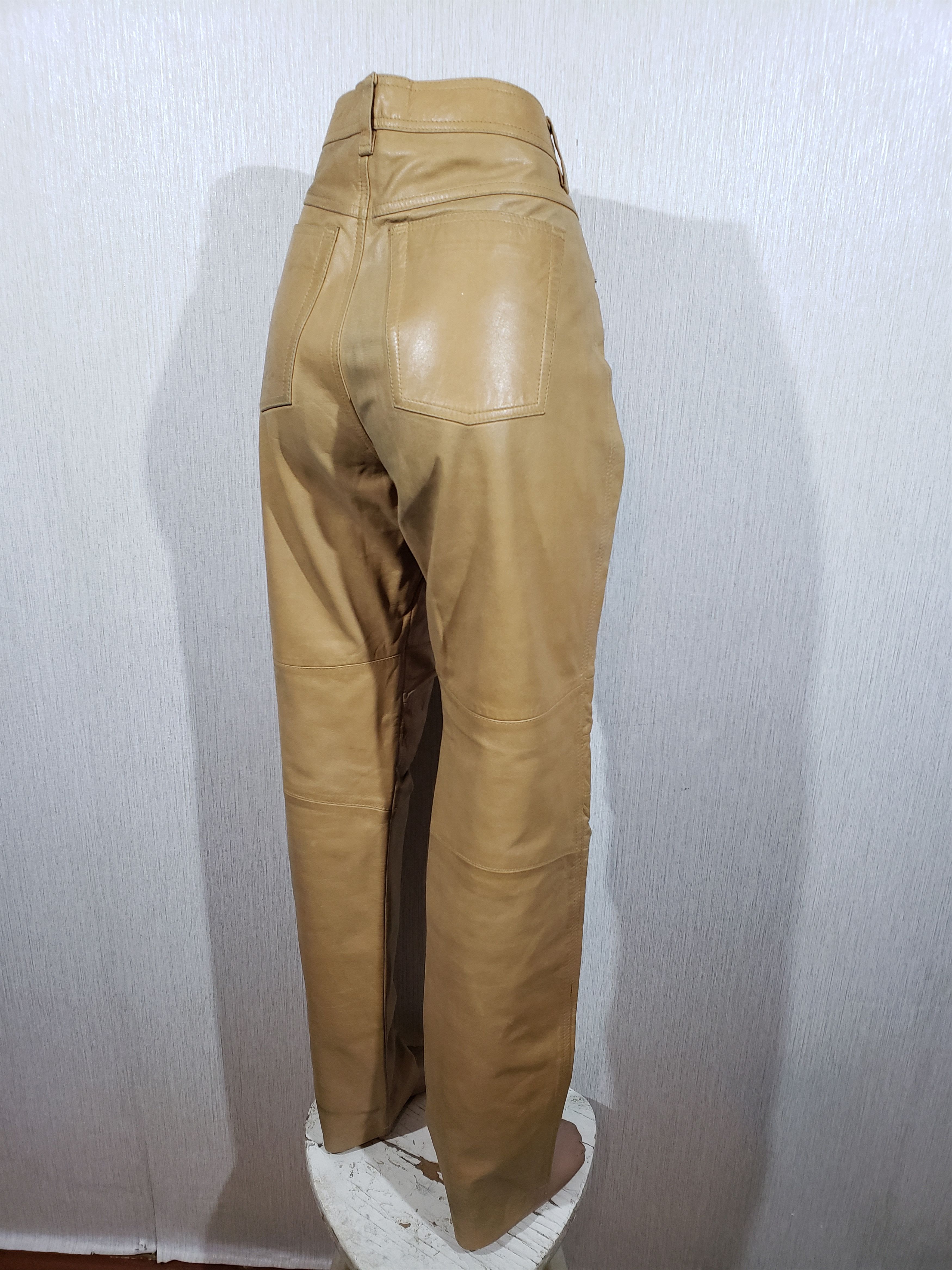 Other Brown leather pants made of genuine leather. Size US 30 / EU 46 - 6 Thumbnail