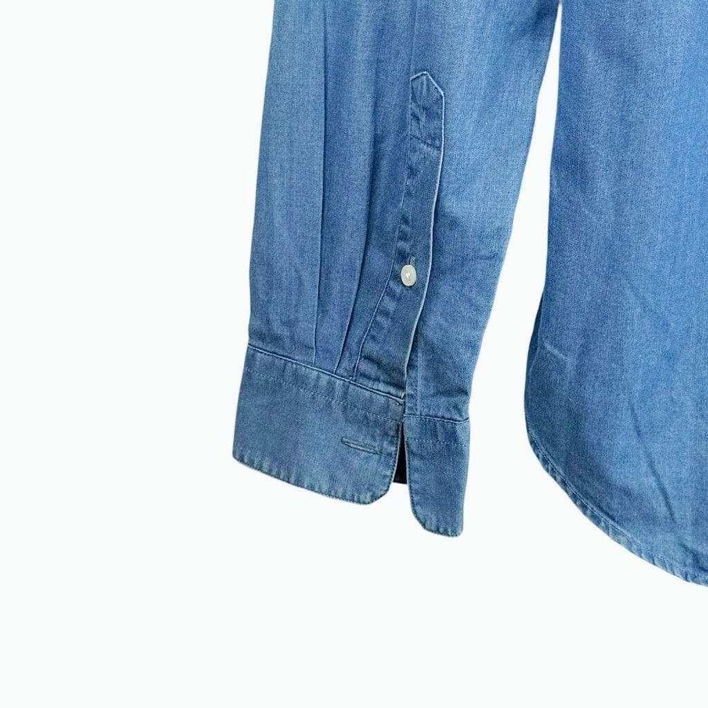 Other MR. START Men's Designer Blue Chambray Button Up Shirt M Size US M / EU 48-50 / 2 - 2 Thumbnail