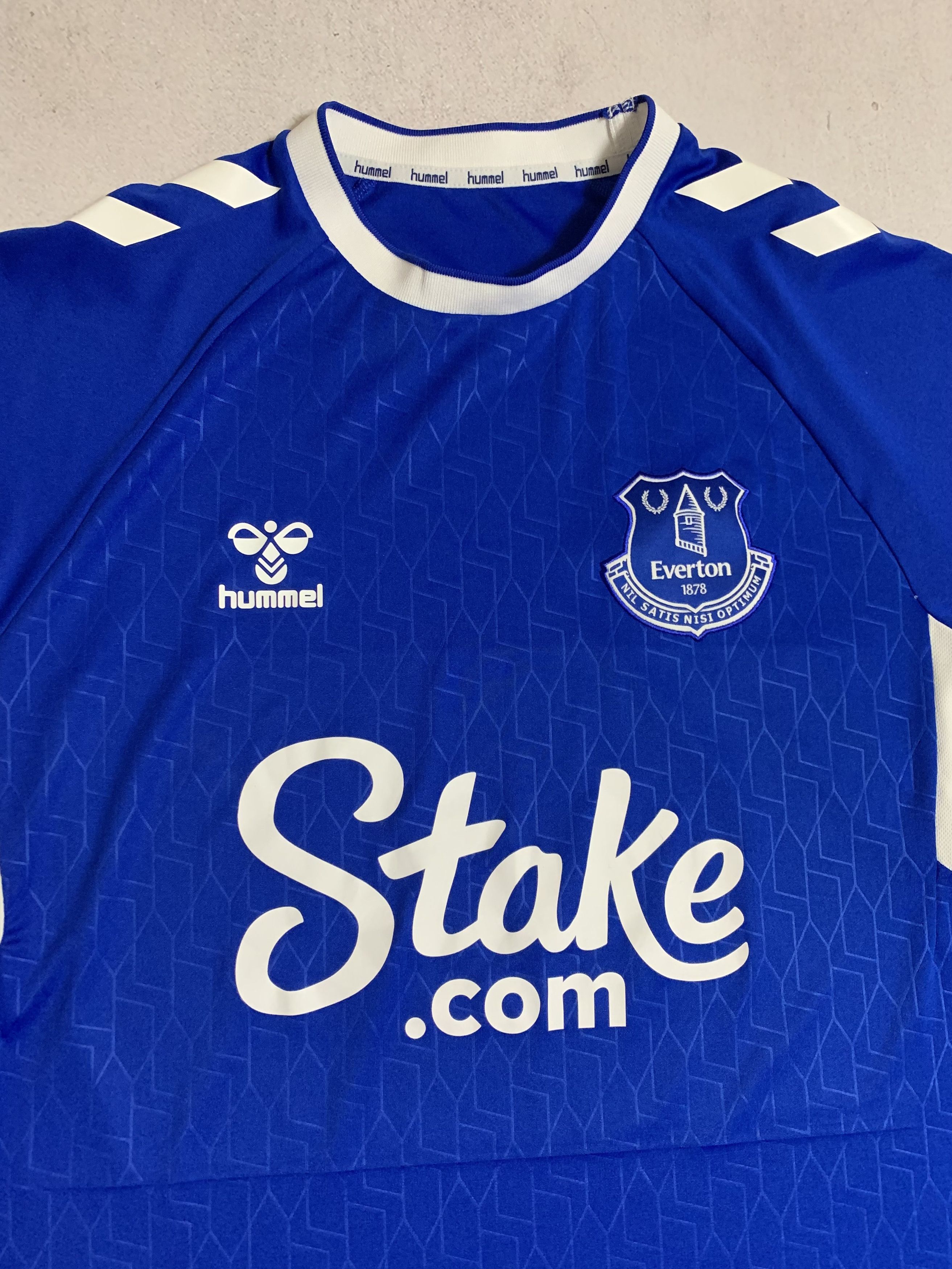 Vintage Vintage Everton Jersey T Shirt Hummel Stake Blockcore Size US S / EU 44-46 / 1 - 2 Thumbnail
