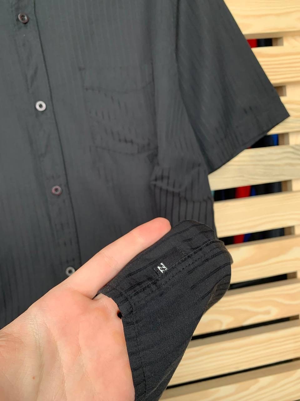 Billabong × Vintage Vintage Billabong Y2K Button Up Striped Shirt Graffiti Logo Size US L / EU 52-54 / 3 - 6 Thumbnail
