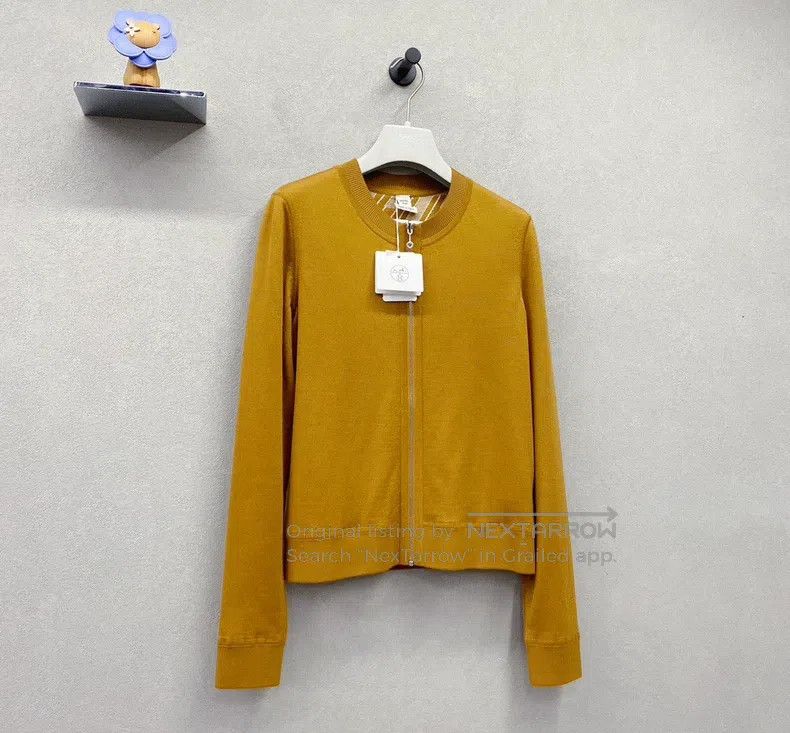 Hermes Hermes Chestnut brown knitted cardigan Size XS / US 0-2 / IT 36-38 - 4 Thumbnail