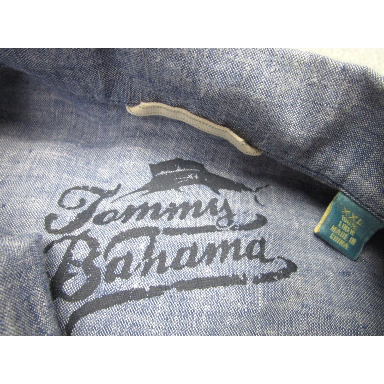 Tommy Bahama Tommy Bahama Shirt Mens 2XL Blue Linen Short Sleeve Button Relax Fit Shirt Size US XXL / EU 58 / 5 - 4 Thumbnail
