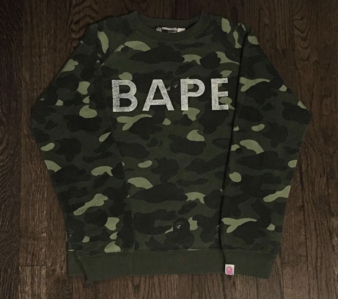 Bape Bape camo crew neck sweatshirt Size S / US 4 / IT 40 - 1 Thumbnail