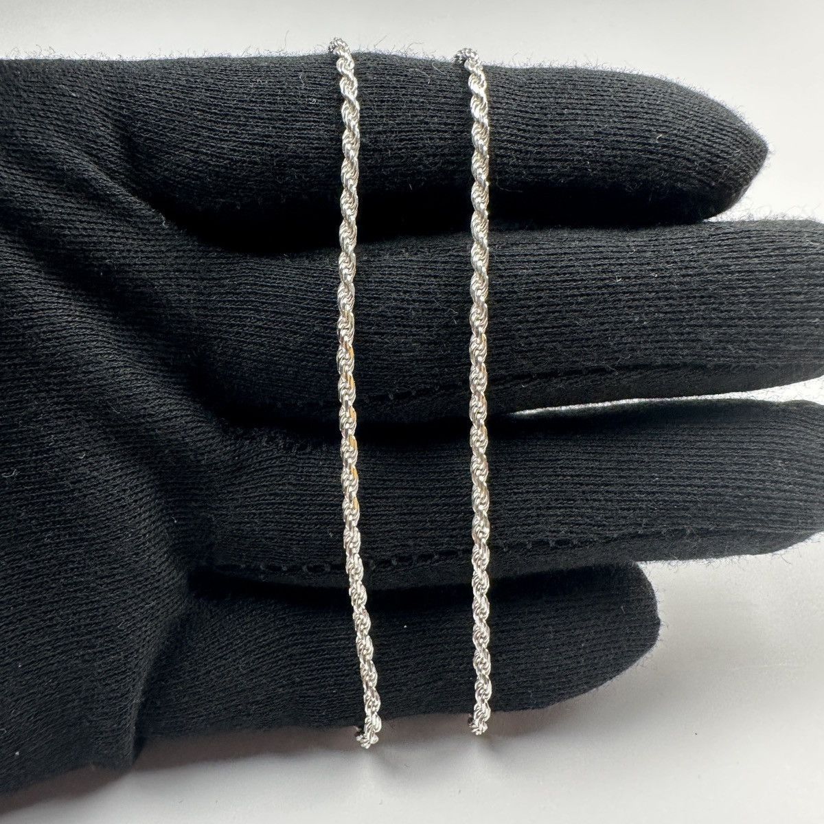 Jewelry Silver Chain Solid .925 Silver Rope Chain 2mm 18 Inches Size ONE SIZE - 4 Thumbnail