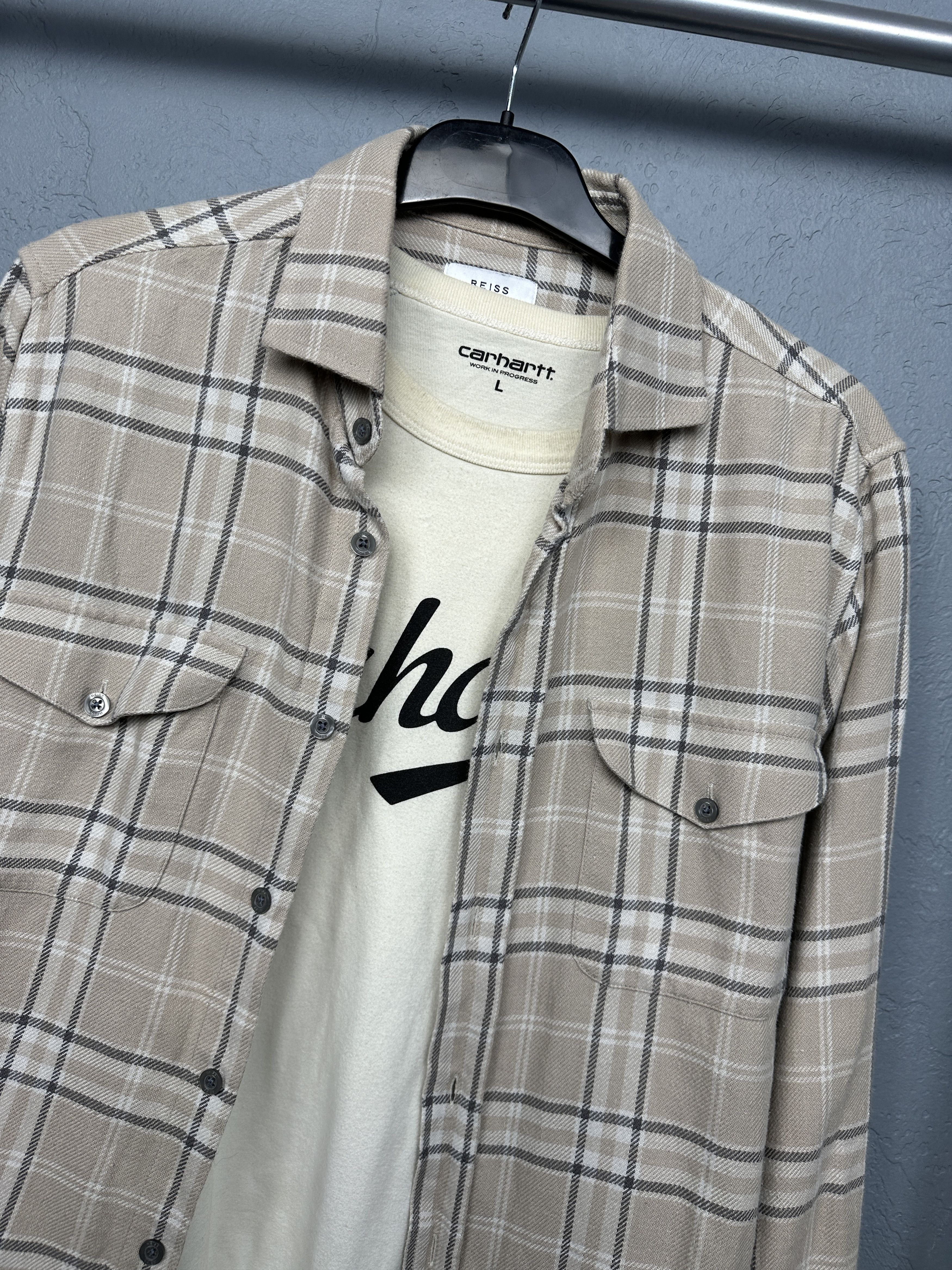Reiss Reiss Mens Flannel Plaid Shirt Size US M / EU 48-50 / 2 - 2 Thumbnail