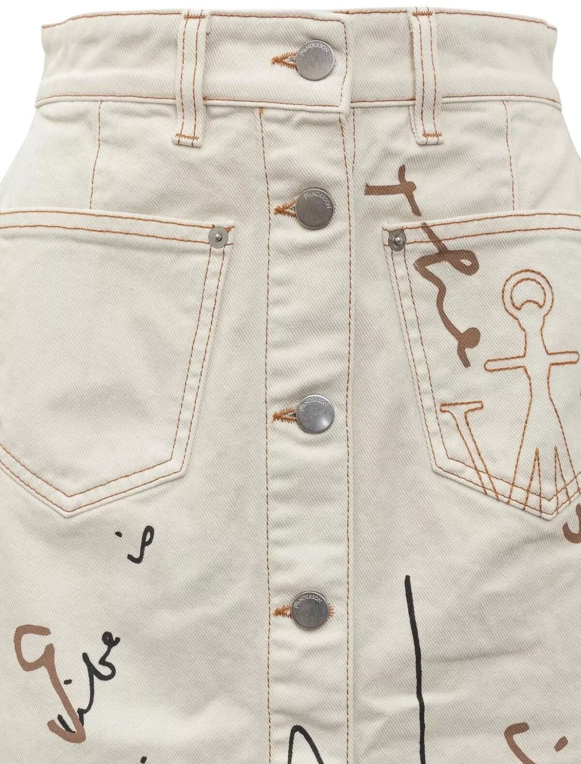 JW Anderson JW Anderson Oscar Wilde Capsule Frayed Hem Skirt Size 27" / US 4 / IT 40 - 2 Thumbnail
