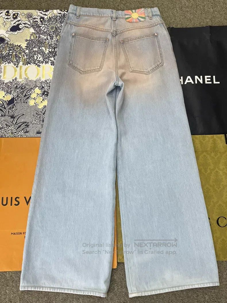 Chanel Chanel Orange gradient wide-leg jeans Size 24" / US 00 / IT 34 - 3 Thumbnail