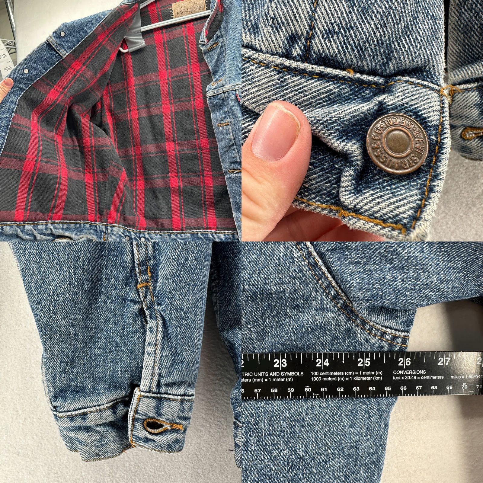 Levi's Levi's Jean Jacket Blue Men's L Long Sleeve Cotton Pockets Winter Regular Fit Size US L / EU 52-54 / 3 - 8 Thumbnail