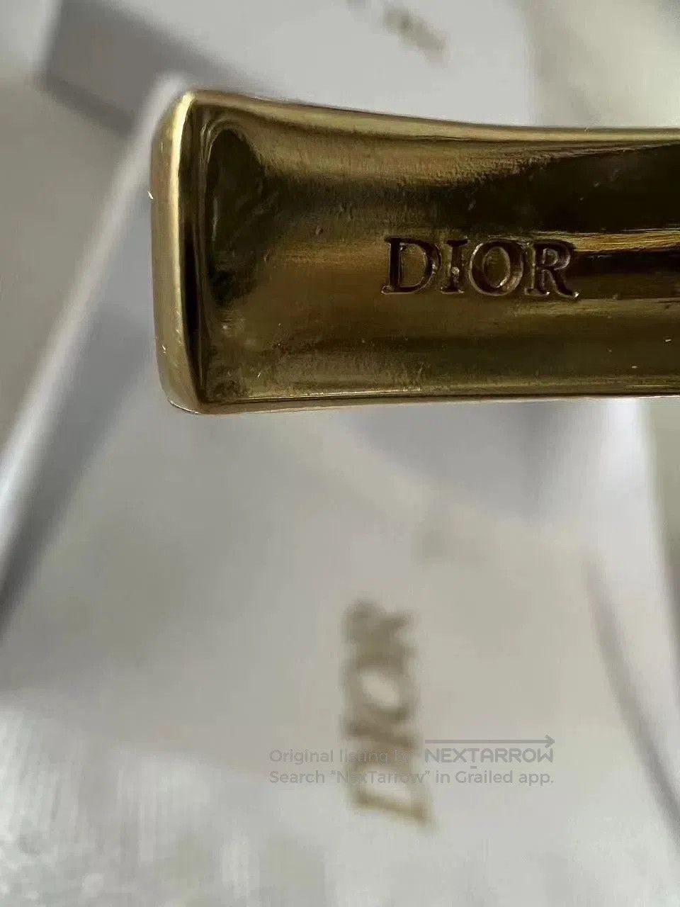 Dior Dior Green Enamel Letter Open Bangle M. Size ONE SIZE - 2 Thumbnail