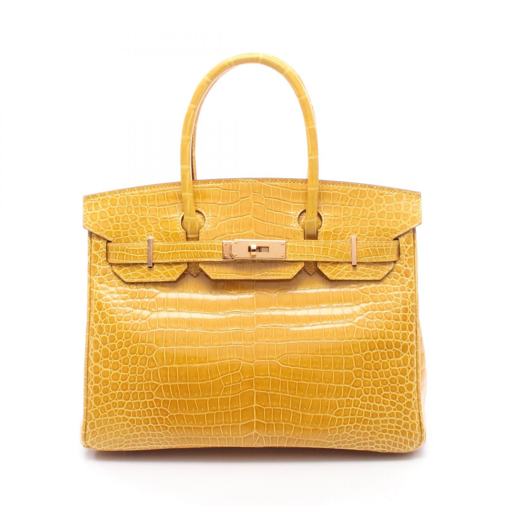 Hermes Hermes Hermes Birkin30 Porosus Lisse Leather Handbag Z DUTY FREE for USA Size ONE SIZE - 1 Thumbnail