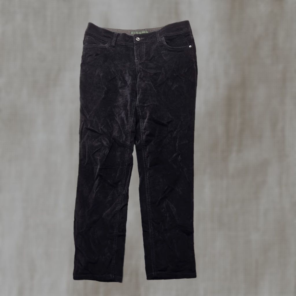 Vintage SONOMA Pants Chino Slim Mid Rise Black 6 Adult Pockets Button Classic Womens Size 28" / US 6 / IT 42 - 1 Thumbnail