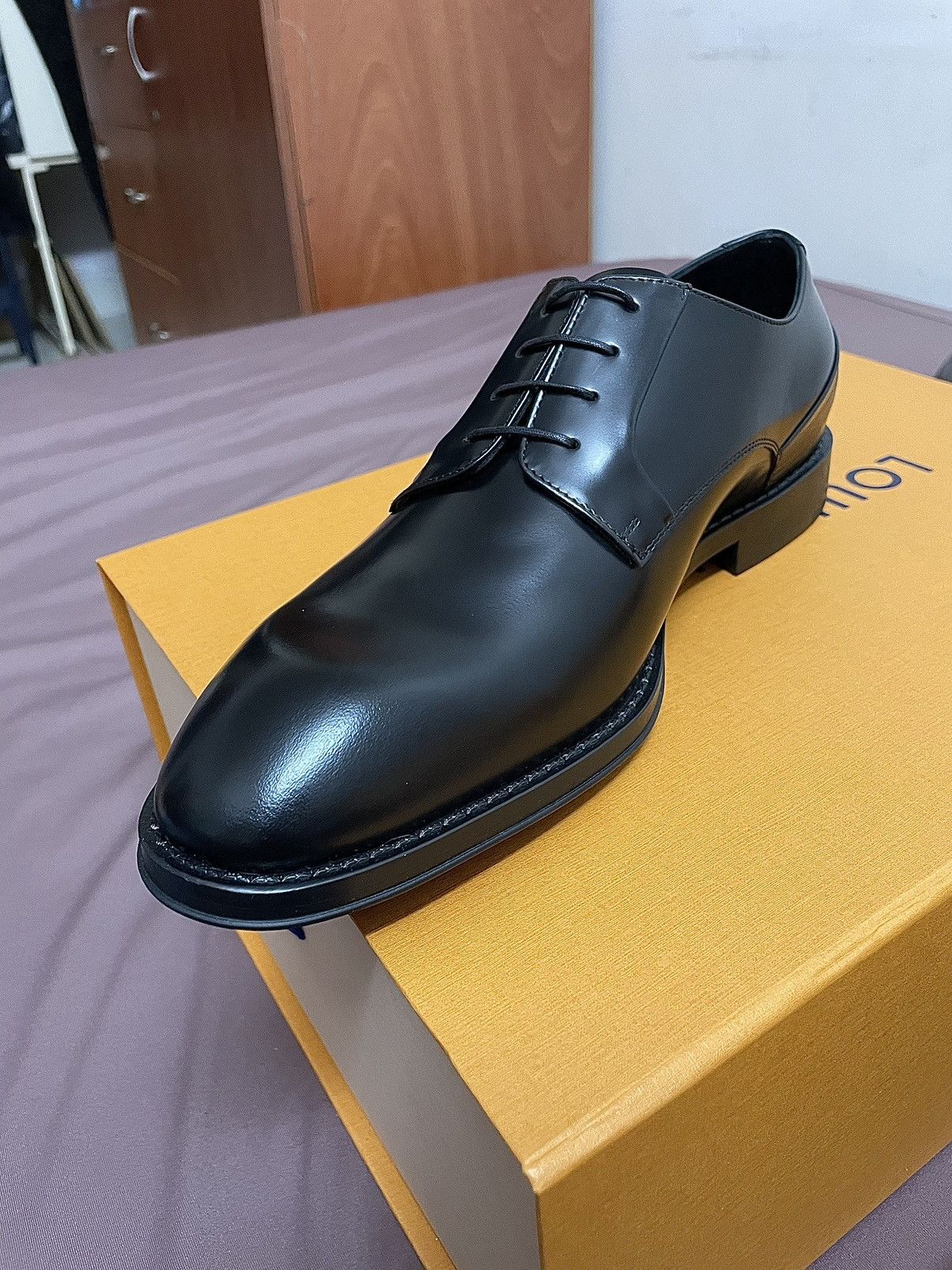 Louis Vuitton Louis Vuitton Kensington black derby shoes Size US 7 / EU 40 - 6 Thumbnail