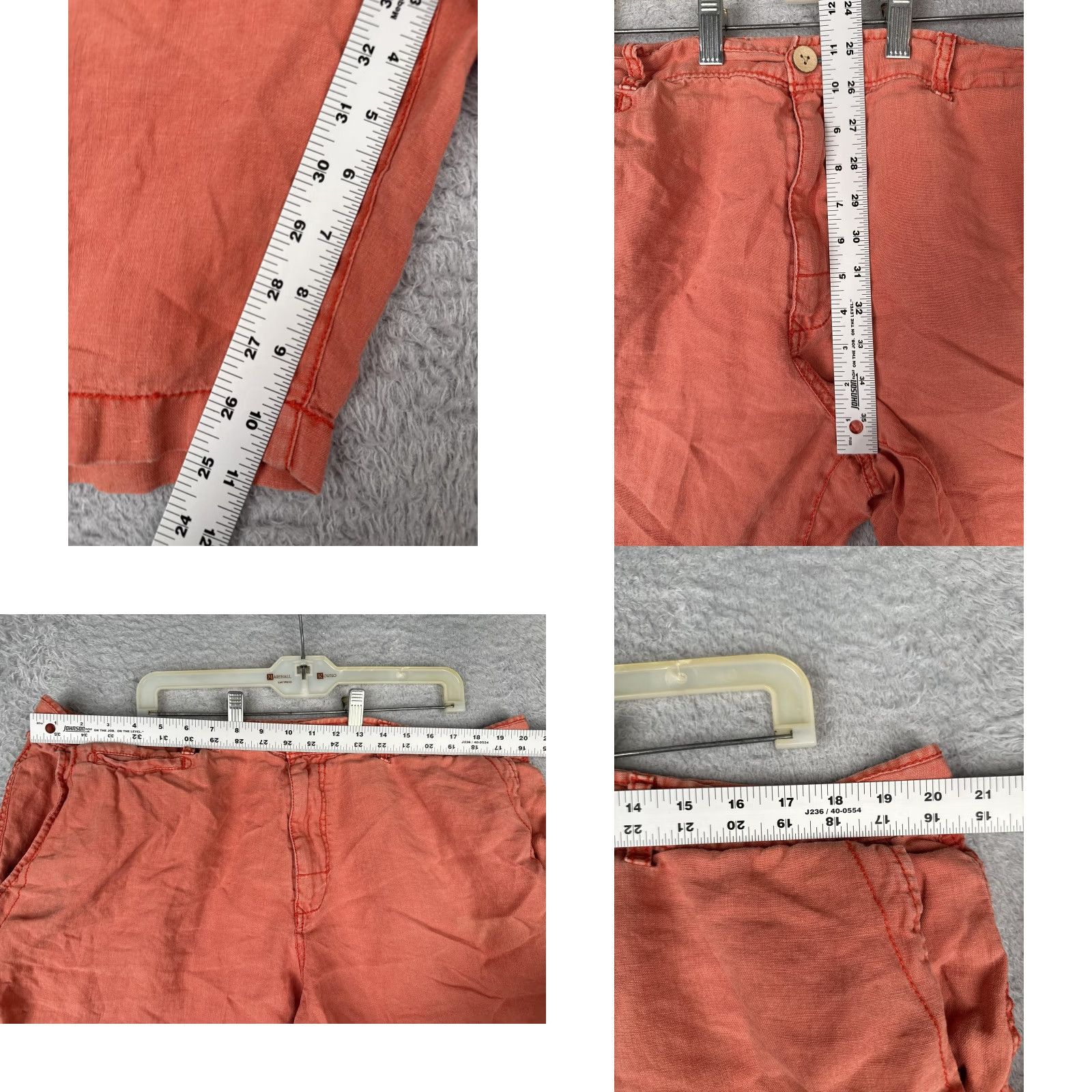 Tommy Bahama Tommy Bahama Shorts Mens 42 Relaxed Chino Flat Front Linen 11" Casual Beach Orange - Mens, 42, Linen, Flat Front, Pockets, Zip Fly Size US 42 / EU 58 - 8 Thumbnail