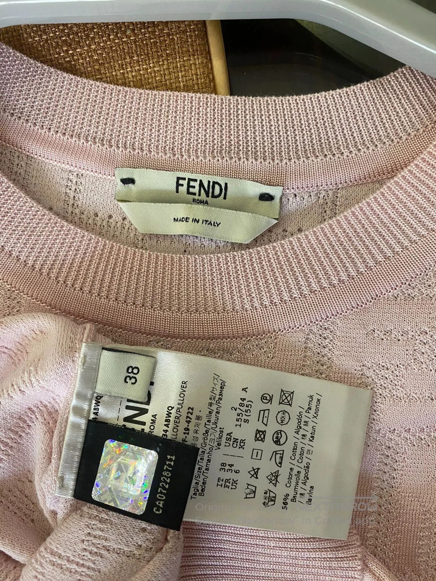 Fendi fendi pink short sleeve knit top. Size US M / EU 48-50 / 2 - 3 Thumbnail