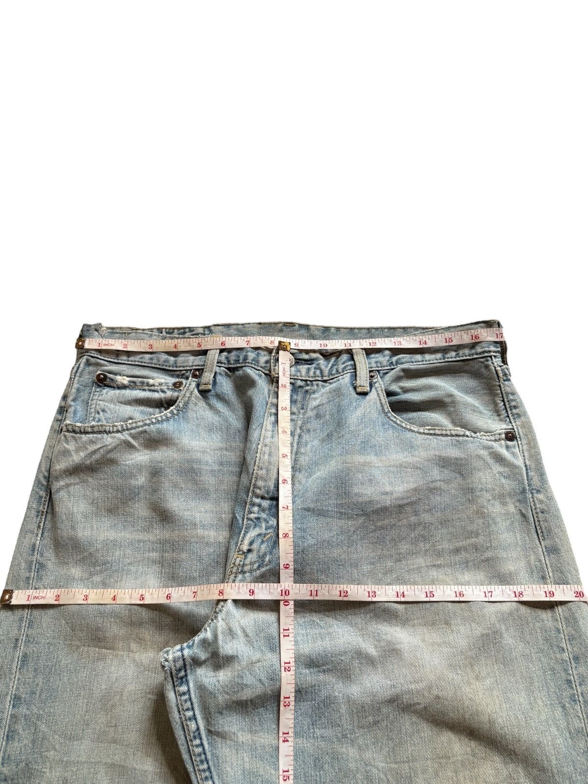 LVC × Levi's × Levi's Vintage Clothing Vintage 90s Levis 504 Mud Wash Distressed Ripped Baggy Jean Size US 34 / EU 50 - 12 Thumbnail
