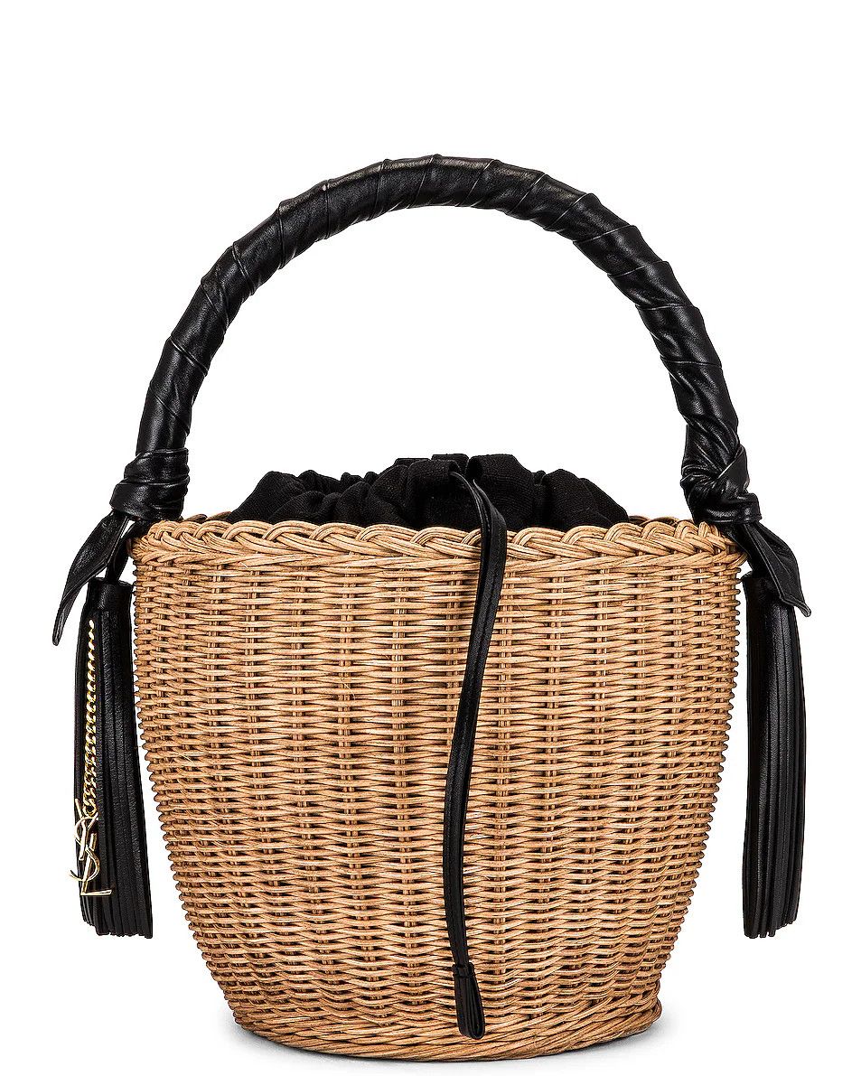 Handle バッグ room306 Bag Round Leather Basket